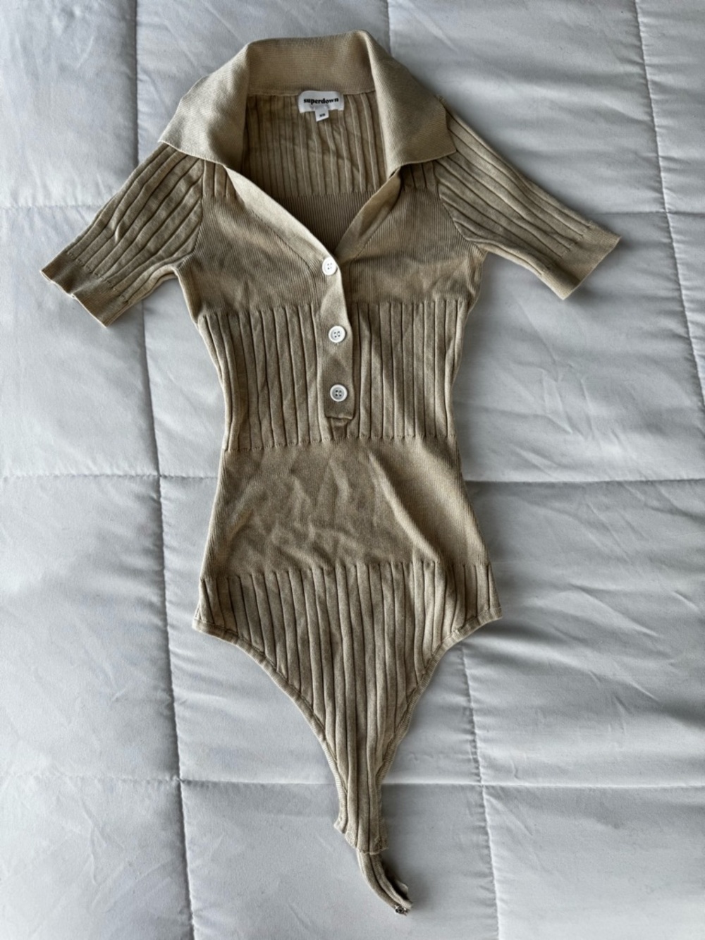Superdown Ribbed Bodysuit